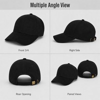 Casquette de baseball unie en sergé sportif, 100 % coton, réglable, décontractée et sportive, haut de gamme, idéale pour événements moto, cadeau pour hommes