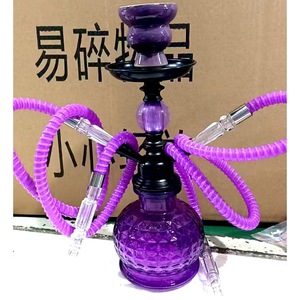 Set de Cachimba de Vidrio Negra de 2 Mangueras, Estilo Árabe, con Cazoleta y Caja de Regalo para Bar, Fiesta o Viaje - Product Image 6