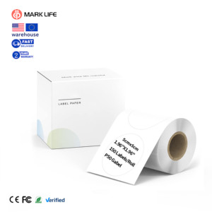 <span class=keywords><strong>Papier</strong></span> thermique Marklife, étiquettes adhésives résistantes à l'huile/à l'eau, rouleau d'autocollants compatibles avec les imprimantes P50/P80/D100 <span class=keywords><strong>pour</strong></span> utilisation en supermarché - Product Image 1