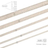 1,5 bis 10mm geflochtene Schnüre aus 100% Baumwolle Benutzer definierte natürliche Farbe Gewebte Runds eil Soft Draw Cords für Kleidungs stücke und Schuhe