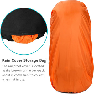 Sac à dos de randonnée 50L à chargement par le haut, en Ripstop, avec housse de pluie inférieure, compartiment de rangement, dos ventilé, sangles de compression, idéal pour le voyage - Product Image 2