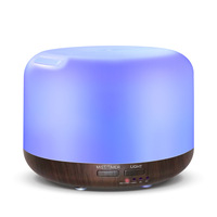 CPYP – humidificateur à bouche ronde, diffuseur d'huile essentielle et d'arôme, 300ML pour le bureau, la maison, l'étude, Spa avec 7 lumières de couleur