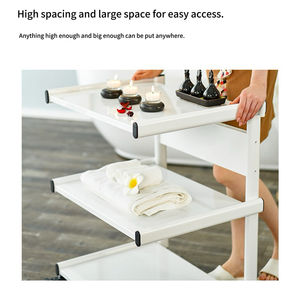 Carrinho de Salão de Beleza Estilo Europeu com Estrutura Metálica de 3 Camadas, Organizador de Armazenamento para SPA - Product Image 3