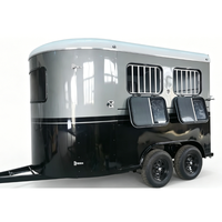 Remorque pour chevaux à chargement incliné, remorque pour 2 chevaux, chargement direct, transport de chevaux