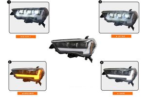 Nuevas Piezas de Carrocería para Automóviles, Faro Delantero para Toyota 4Runner, Faros Delanteros 2010-2020, Actualización con 4 Lentes, Faros LED Completos - Product Image 6
