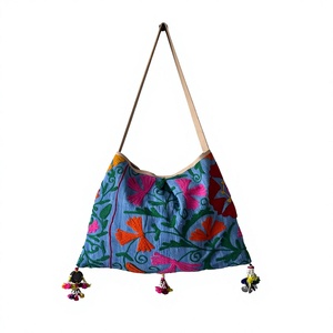 Bohemian Embroidered Single Strap Water Resistant 7 Inch Shoulder <b>Bag</b> <b>Indian</b> Hand Embroidered Sling <b>Bag</b> Colorful Floral - Product Image 3