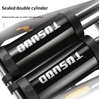 Pompe à vélo à haute pression actionnée au pied avec manomètre, gonfleur universel pour voiture, moto, vélo électrique, portable 150-200 PSI