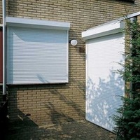 Volets roulants électriques isolés en alliage d'aluminium pour fenêtres Pare-soleil automatique pour fenêtre extérieure avec moteur tubulaire