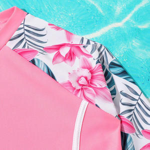 2026 Cô Gái 2 Pcs Phát Ban Bảo Vệ Đồ Bơi Hoa In Dài Tay Áo Tắm Phù Hợp Với Trẻ Em Quần Short Bãi Biển Kích Thước 8-12T Tankinis - Product Image 5