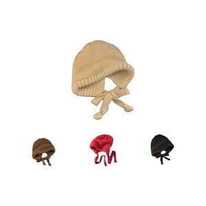 Automne hiver femmes de haute qualité mode bonnets casquettes doux chaud arc-en-<span class=keywords><strong>ciel</strong></span> rayure Animal oreillettes nouveau Crochet Design Dot arcs - Product Image 5