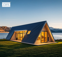 Livraison dans le monde entier Low Cost Boutique Style Modulaire Un Cadre En Acier Camper Bungalow Triangle Kit Maisons pour Hôtel Maison