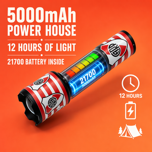 WOSEN UV Print Custom White Laser 15W Sports <b>LED</b> Flashlight Zoomable for Outdoor hiking hunting <b>Rechargeable</b> Customization Torch - Product Image 5