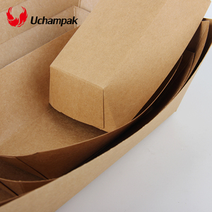 Giấy kraft thực phẩm Khay giấy nặng thực phẩm thuyền khay dùng một lần cho khoai tây chiên Snack hot dog TACO BBQ bỏng ngô - Product Image 3