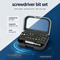 Jeu de 31 embouts de tournevis avec étui de rangement portable, kit d'outils manuels pour la réparation domestique, l'électronique et l'entretien des meubles