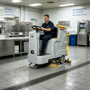 Machine de lavage de sols industrielle automatique autoportée, nettoyeur-sécheur, fournisseur OEM ODM - Product Image 1
