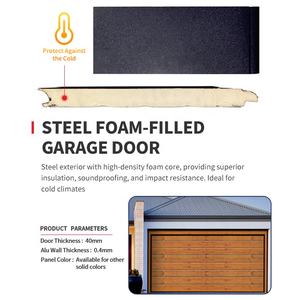 Porte de <span class=keywords><strong>garage</strong></span> sectionnelle moderne Rogenilan pour villas, en aluminium, électrique, style nord-américain - Product Image 6
