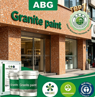 Peinture acrylique perméable anti-taches effet granit, peinture imitation pierre pour finition murale en ciment commercial
