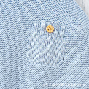 Design personnalisé de haute qualité en coton doux d'été sans manches combinaisons barboteuses décontracté nouveau-né bébé vêtements tricotés pour bébé filles - Product Image 6
