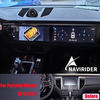 Radio de navigation GPS stéréo Android 15 pour Macan 2014-2016, Carplay, double écran 12,3+12,3 pouces, tableau de bord multimédia, 1 an