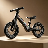 Vélo d'équilibre pour enfants avec lumière LED, cadre intégré en nylon, vélo à pousser pour tout-petits, 12/14 pouces, boîte personnalisée en option