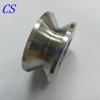 Polea de metal de aleación de aluminio de acero inoxidable personalizada con polea de nailon con ranura de correa en V