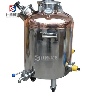 Copper Top Distillation Equipment single wall bolier with manhole electric heating steam heating tank home copper still pots