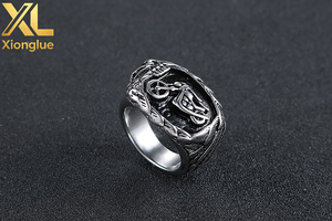 Anillos de Acero Inoxidable al por Mayor, Estilo Punk Biker Europeo Americano, Diseño de Calavera Natural, Retro, Personalizados, para Fiestas y Aniversarios - Product Image 4