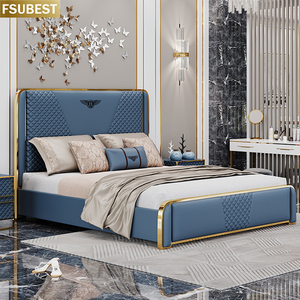 Neues Design Amerikanischer Stil Luxus-Bettgestell Lit Cama Yatak Letto Letti Bedden Schlafzimmermöbel Casal Doppelbett Holzmöbel - Product Image 3