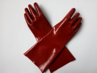 Protection professionnelle 40cm Gants à manches longues en PVC marron Résistant à l'usure et à l'eau Ventes directes d'usine
