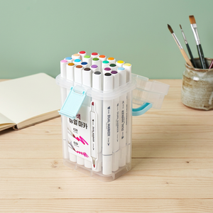 ปากกามาร์คเกอร์แบบสองหัวชนิดน้ำ ไม่ลบได้ แพ็คคู่ 24 สี สำหรับงานศิลปะ - Product Image 3