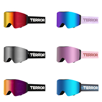 TERROR P4 Lunettes de ski Lunettes de snowboard Lentille magnétique interchangeable Lunettes de neige anti-buée pour hommes femmes