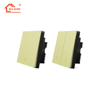 Tyelc Bouton Tuya Smart Switch Wifi 1/2/3 Gang Clé PC Panneau Smart WIFI + BLU Life App Télécommande Maison pour Alexa Google 10A