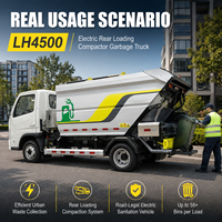 Camion à ordures compacteur électrique à chargement arrière LH4500, machine de nettoyage industrielle, vente en gros d'usine