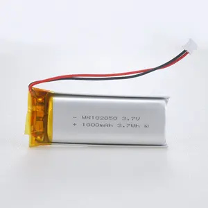 太阳能电池板可充电3.7V 1000mAh NCM锂电流袋电池棱柱形电池，用于电动工具储能