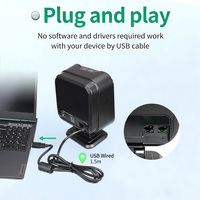Escáner de Códigos de Barras USB CMOS YJFIRST, Lector de Códigos QR 2D, Plataforma de Escaneo Omnidireccional, Escáner de Escritorio con Ventana Grande