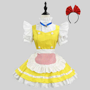 Robe de demoiselle d'honneur Dorami Chick jaune japonaise mignonne style <span class=keywords><strong>manga</strong></span> Lolita, jupe courte pour fille douce - Product Image 6