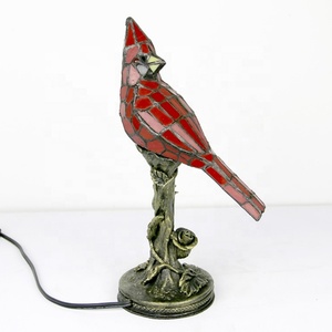 LongHuiJing Eco-Friendly Simple Flexible Dome Stained Glass Bird Accent Lamp with E14 Base AC Powered - Product Image 1