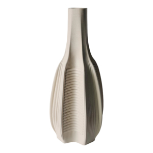 Vaso in Ceramica 3D Scultoreo con Dettagli Geometrici, Vaso Decorativo Moderno per Fiori da Soggiorno - Product Image 1