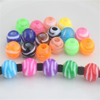 Perles décoratives en acrylique en forme de cœur, colorées, à gros trous, pour perruques, dreadlocks, cheveux tressés, accessoires de bricolage, ornements capillaires pour filles