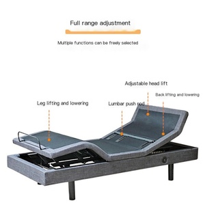 Cadre de lit électrique au design moderne Quatre moteurs Contrôle hautement configuré Tête Dos Taille <span class=keywords><strong>Pieds</strong></span> Caractéristiques Massage pour hôtel Métal - Product Image 6