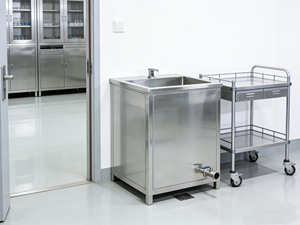 Évier de laboratoire durable en acier, type sous-banc, avec design antirouille et étanche - Product Image 1