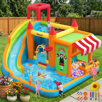 Stock USA, Chine : Parc aquatique gonflable commercial économique avec château gonflable aquatique et toboggan