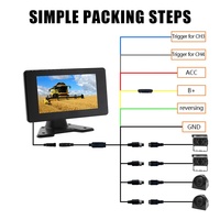 Sistema de Monitoreo para Camiones y Tractores, Cámara de 360 Grados, Seguridad Trasera, Monitor Táctil de 7 Pulgadas, Kit de Grabación de Video, Punto Ciego