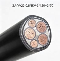 ZA YJV22 0,6~1kV 3*120+2*70mm² A-Klasse Flammhemmendes Kupfer XLPE Stahlband-Armiertes Stromkabel