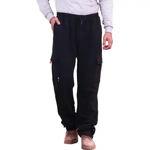 Ropa FR, pantalones de chándal Cargo resistentes al fuego de 10,5 oz, pantalones deportivos ignífugos para hombres, pantalones FR de trabajo con múltiples bolsillos de rizo de punto