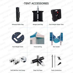 Alışveriş merkezleri ve gıda kabinleri için itme-çekme kanopi ve yan duvarlı yeniden kullanılabilir 10*10ft/3 * 3m reklam çadırı - Product Image 4