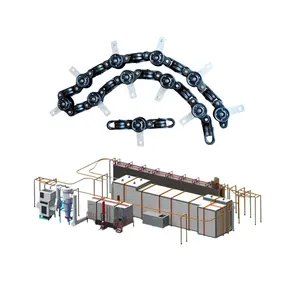 5 Ton Enclosed Single Rail Continual Overhead Conveyor Roller Chain For Powder Coating Line