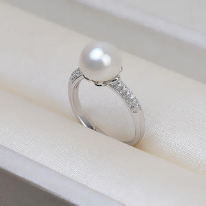 S925 Silver Open Mouth <b>Ring</b> for Women DIY Empty Tray Accessories with 9-10 Semi Finished 189 Living Mouth <b>Pearl</b> <b>Ring</b> - Product Image 3