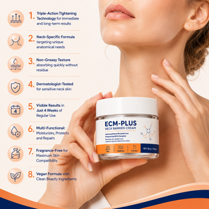Crema para el Cuello ECM-Plus 50g, Colágeno y Elastina, Reafirmante e Hidratante para Piel Flácida, Líneas Finas, Piel Radiante - Product Image 5