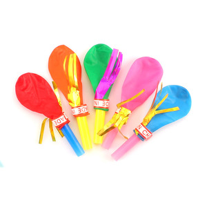 Whistle <b>Balloons</b> Plastic <b>Round</b> Party Supplies Birthday Cheer Props Children's Toys - Product Image 1